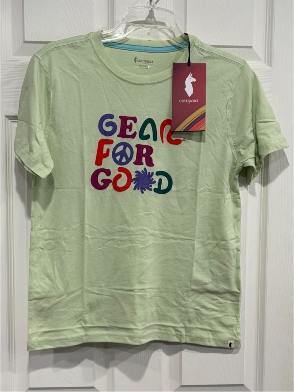 Cotopaxi Big Boys Medium Gear for Good T-Shirt Lichen Green NWT Breathable Knit